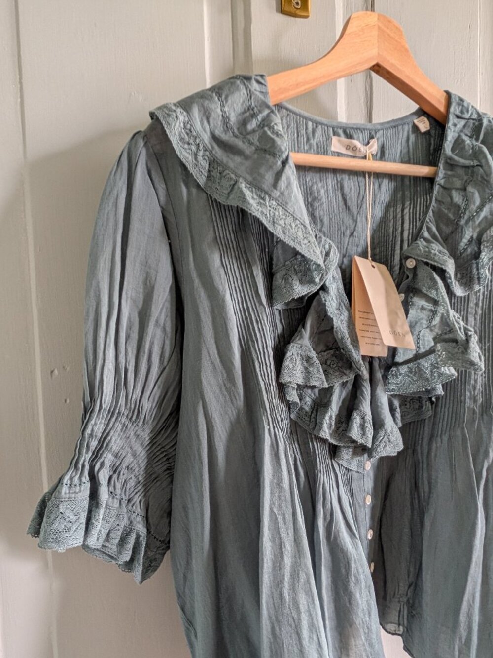 NWT Doen Mina Blouse in Nouveau Blue - Rare - Picture 2 of 6